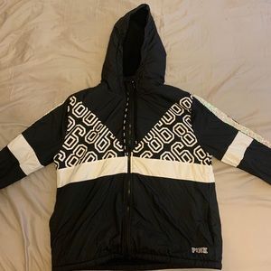 VS PINK M/L SHERPA BLING ZIP JACKET